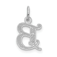 14KW Diamond-cut Letter B Initial Charm-WCH139-B