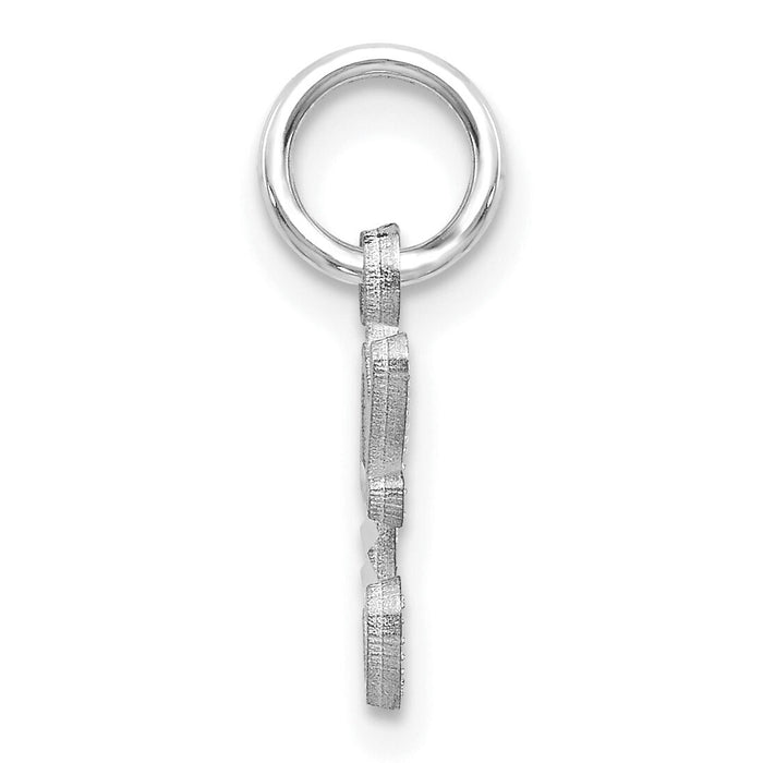 14KW Diamond-cut Letter C Initial Charm-WCH139-C