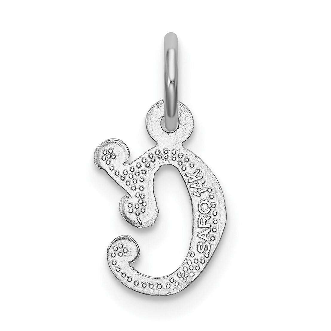 14KW Diamond-cut Letter C Initial Charm-WCH139-C