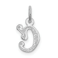 14KW Diamond-cut Letter C Initial Charm-WCH139-C