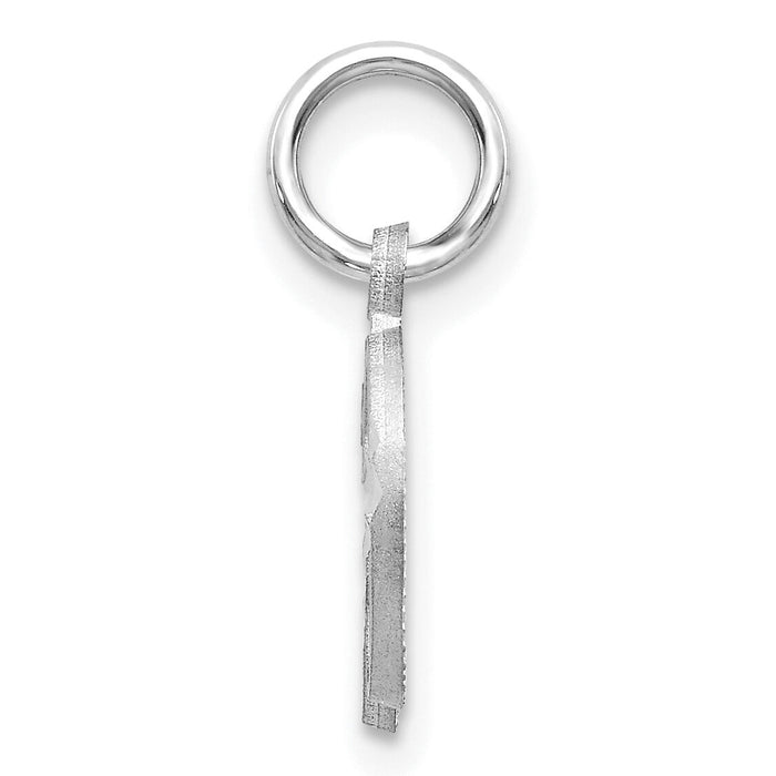 14KW Diamond-cut Letter D Initial Charm-WCH139-D
