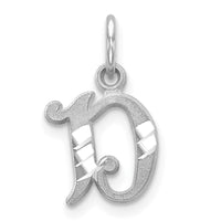 14KW Diamond-cut Letter D Initial Charm-WCH139-D