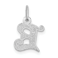 14KW Diamond-cut Letter E Initial Charm-WCH139-E