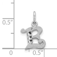 14KW Diamond-cut Letter E Initial Charm-WCH139-E