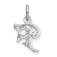 14KW Diamond-cut Letter F Initial Charm-WCH139-F