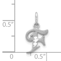 14KW Diamond-cut Letter F Initial Charm-WCH139-F