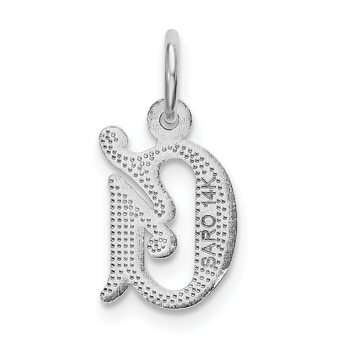 14KW Diamond-cut Letter G Initial Charm-WCH139-G