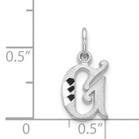 14KW Diamond-cut Letter G Initial Charm-WCH139-G