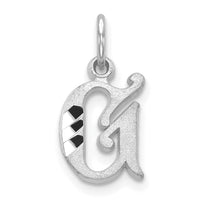 14KW Diamond-cut Letter G Initial Charm-WCH139-G