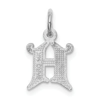 14KW Diamond-cut Letter H Initial Charm-WCH139-H