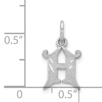 14KW Diamond-cut Letter H Initial Charm-WCH139-H