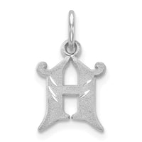 14KW Diamond-cut Letter H Initial Charm-WCH139-H