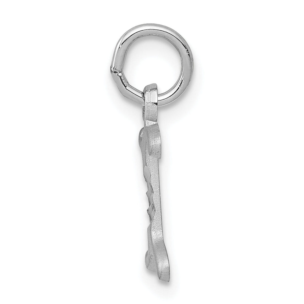 14KW Diamond-cut Letter I Initial Charm-WCH139-I