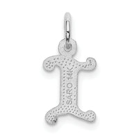 14KW Diamond-cut Letter I Initial Charm-WCH139-I