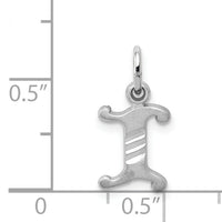 14KW Diamond-cut Letter I Initial Charm-WCH139-I