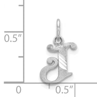 14KW Diamond-cut Letter J Initial Charm-WCH139-J