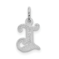 14KW Diamond-cut Letter L Initial Charm-WCH139-L