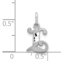14KW Diamond-cut Letter L Initial Charm-WCH139-L