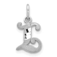 14KW Diamond-cut Letter L Initial Charm-WCH139-L