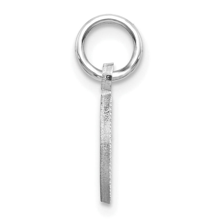 14KW Diamond-cut Letter O Initial Charm-WCH139-O
