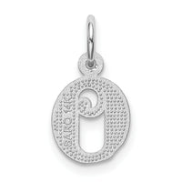 14KW Diamond-cut Letter O Initial Charm-WCH139-O
