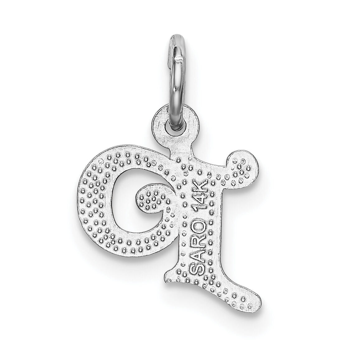 14KW Diamond-cut Letter P Initial Charm-WCH139-P