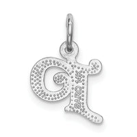 14KW Diamond-cut Letter P Initial Charm-WCH139-P