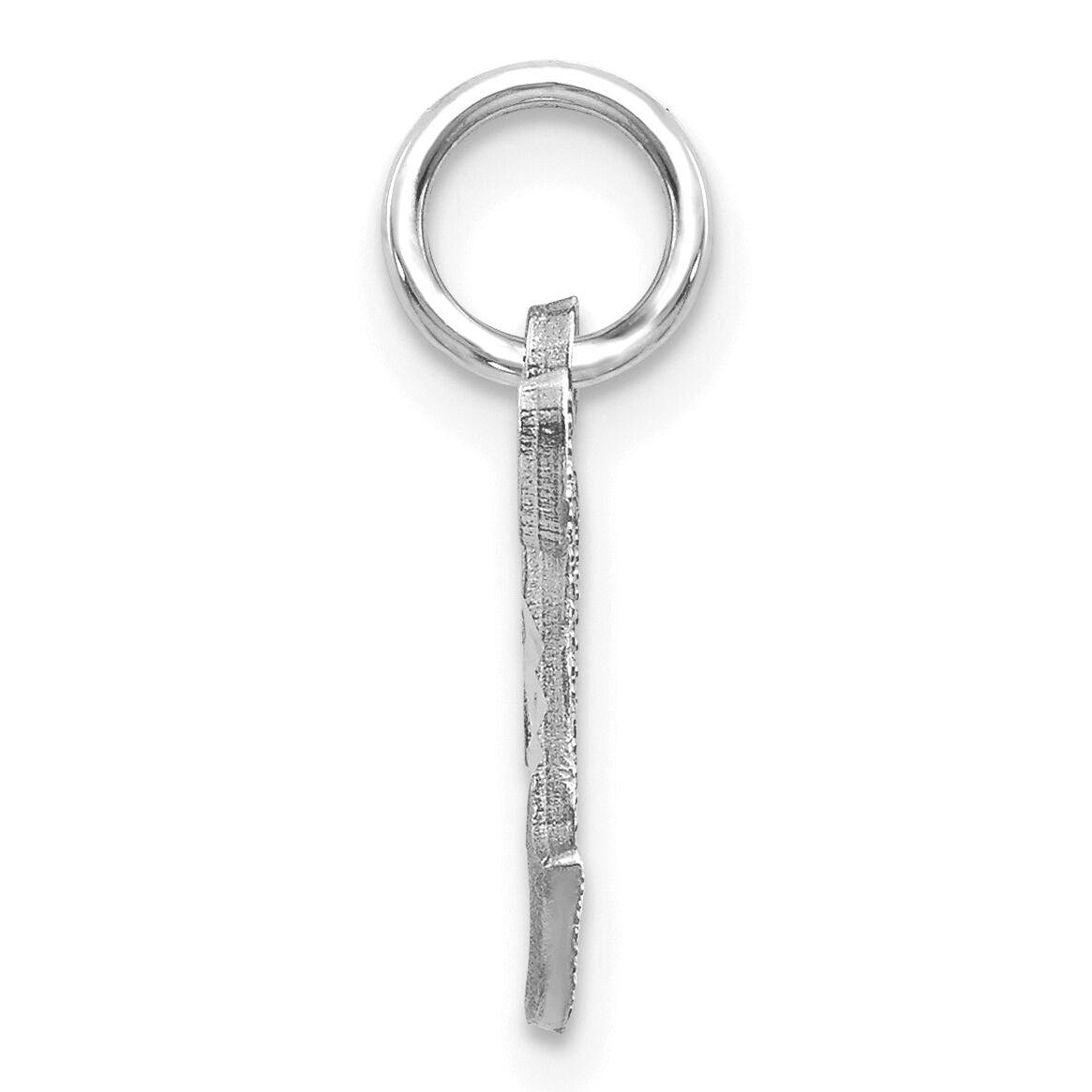 14KW Diamond-cut Letter T Initial Charm-WCH139-T