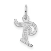 14KW Diamond-cut Letter T Initial Charm-WCH139-T