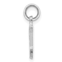 14KW Diamond-cut Letter V Initial Charm-WCH139-V