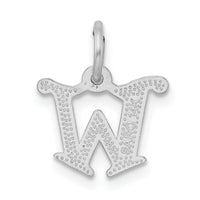 14KW Diamond-cut Letter W Initial Charm-WCH139-W