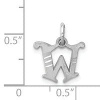 14KW Diamond-cut Letter W Initial Charm-WCH139-W