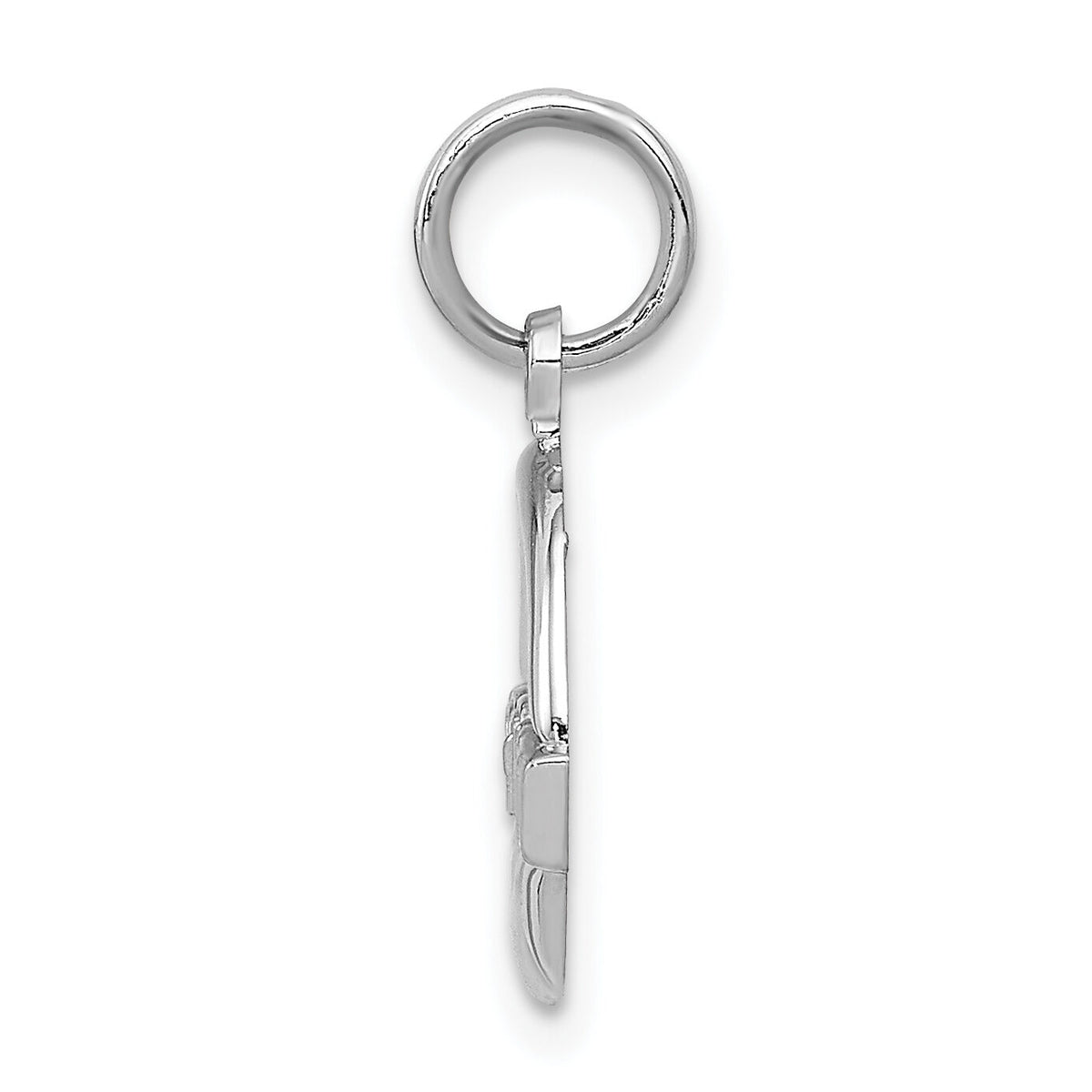 14k White Gold Claddagh Charm-WCH15