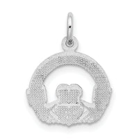 14k White Gold Claddagh Charm-WCH15
