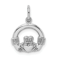 14k White Gold Claddagh Charm-WCH15