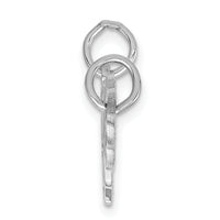 14k White Gold Key and Heart Break-apart Charm-WCH2