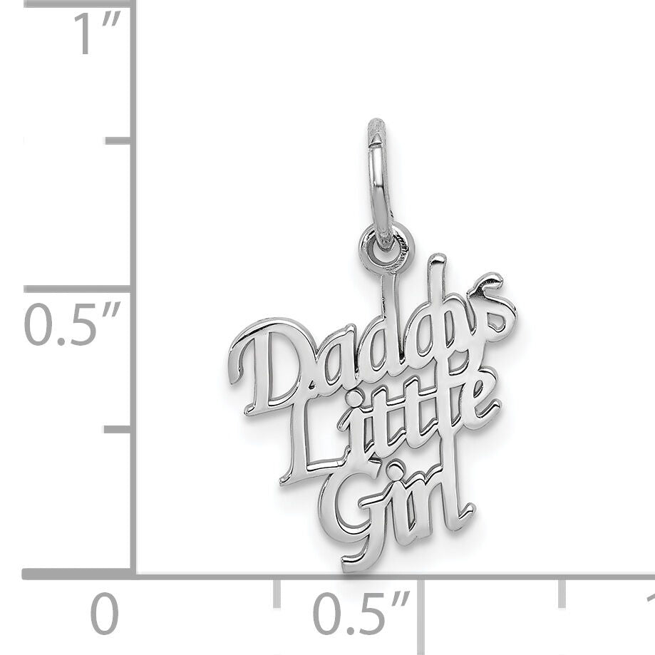 14k White Gold DADDY'S LITTLE GIRL CHARM-WCH20