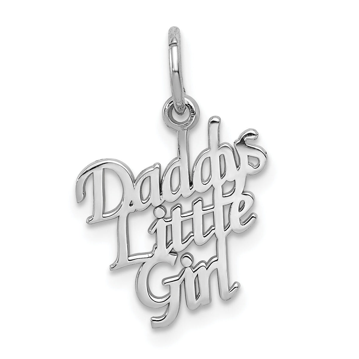14k White Gold DADDY'S LITTLE GIRL CHARM-WCH20