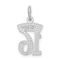 14k White Gold SWEET 16 Charm-WCH25