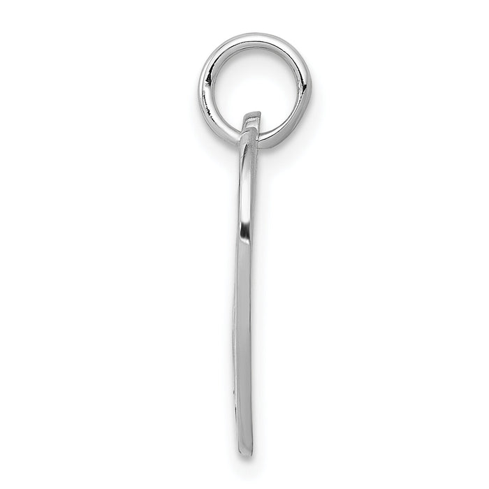 14k White Gold SWEET 16 Heart Charm-WCH26