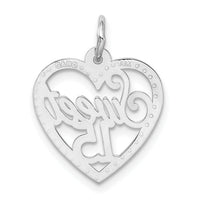 14k White Gold Sweet 15 Charm-WCH27