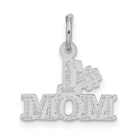 14k White Gold #1 MOM Charm-WCH30