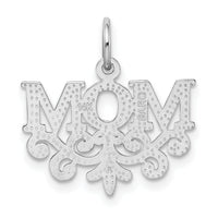 14k White Gold MOM Charm-WCH32