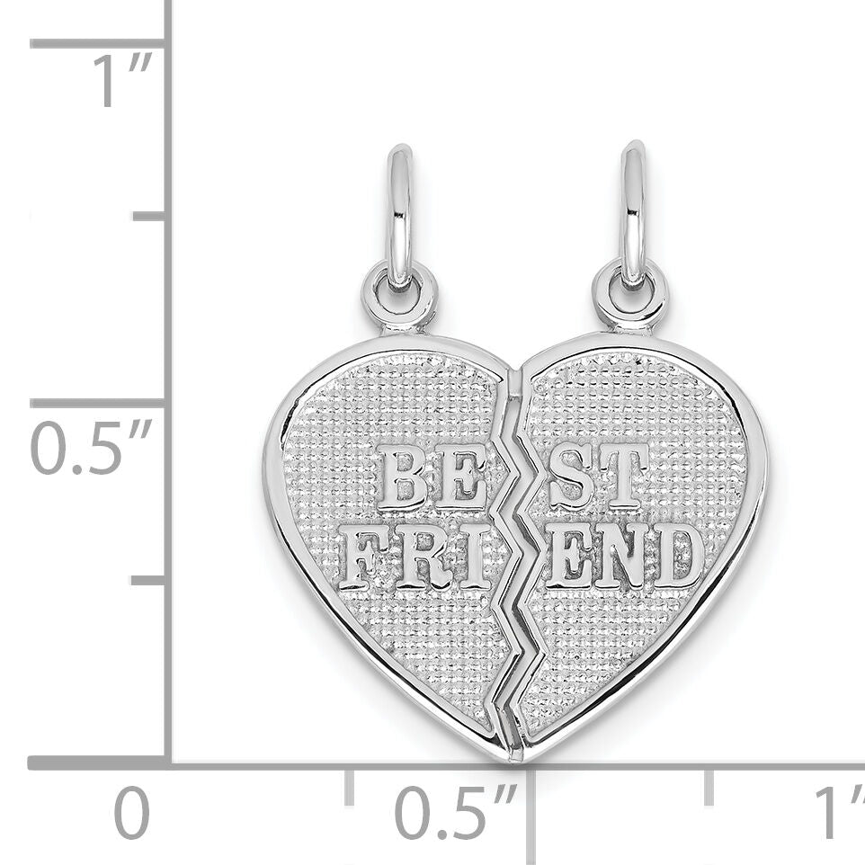 14k White Gold BEST FRIEND Break-apart Charm-WCH4