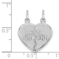 14k White Gold BEST FRIEND Break-apart Charm-WCH4