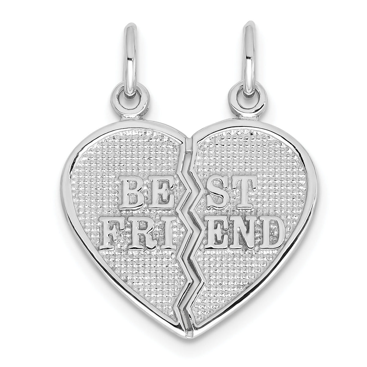 14k White Gold BEST FRIEND Break-apart Charm-WCH4