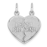 14k White Gold BEST FRIEND Break-apart Charm-WCH4