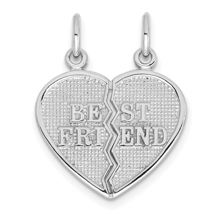 14k White Gold BEST FRIEND Break-apart Charm-WCH4