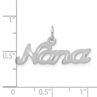 14k White Gold Satin NANA Charm-WCH41