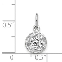 14k White Gold Small Polished Angel Charm-WCH47